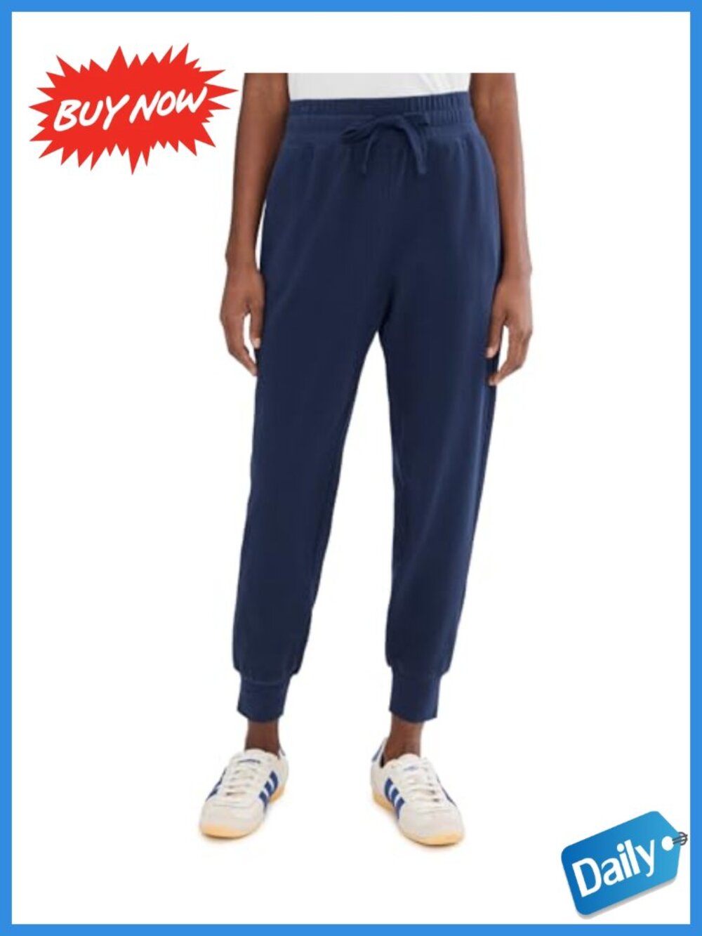Organic Cotton Cloudknit Joggers Mid Rise Relaxed Fit Ankle Women's